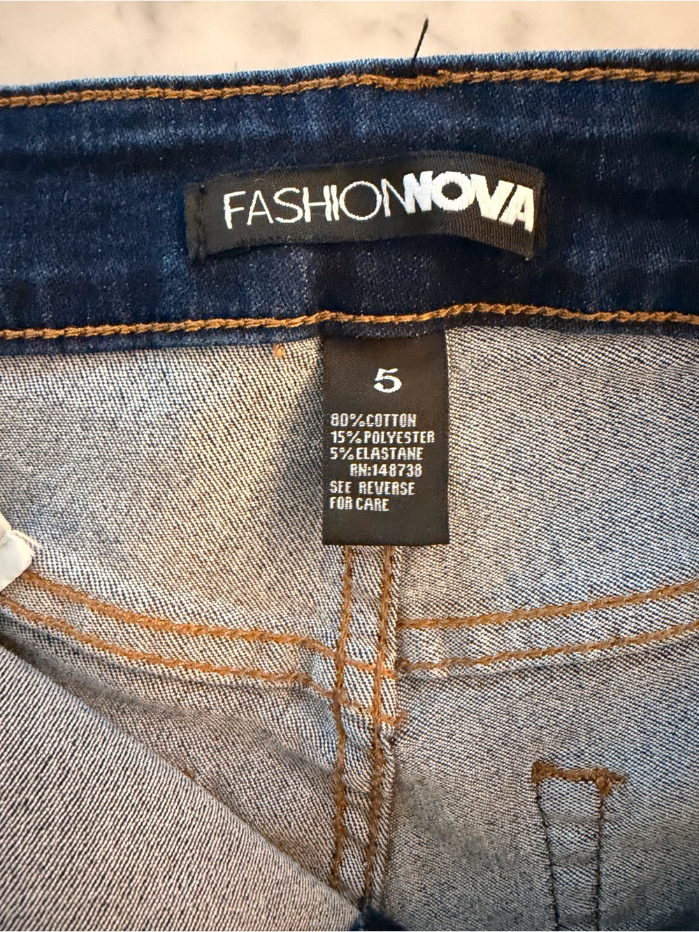 Fashion Nova Dark Blue Stretch Denim Jeggings